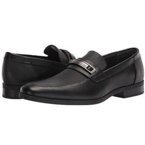 Calvin Klein Men's Sz 13 Jameson Leather Slip-On Loafer BLACK
